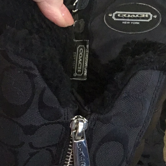 Sz’s 7.5 OR 8 LIBBY BLACK Signature Logo Eyelet Zipper Tall Calf BOOTS EUC A7175 - Picture 11 of 16